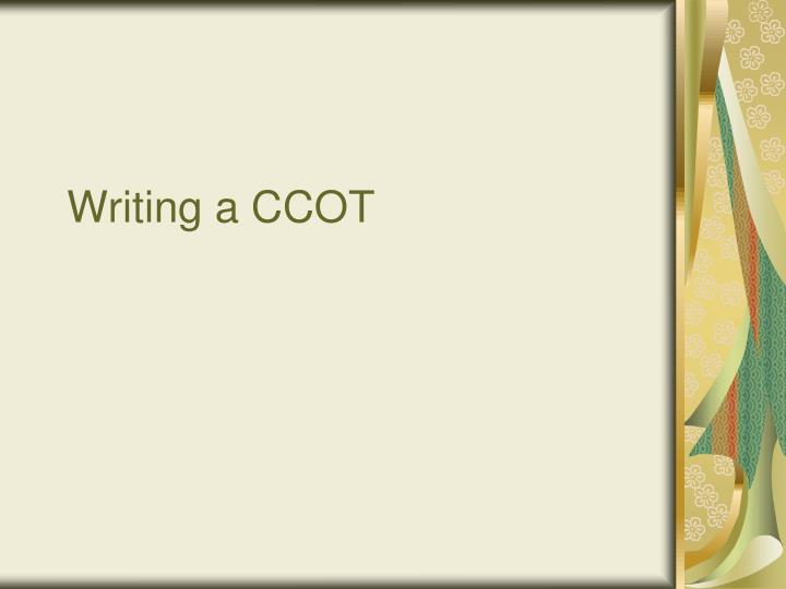 writing a ccot