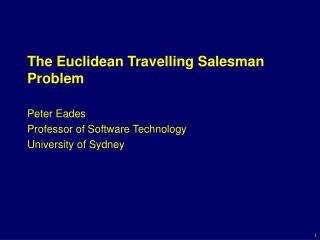 The Euclidean Travelling Salesman Problem