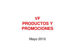 vf productos y promociones