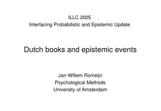 Dutch books and epistemic events
