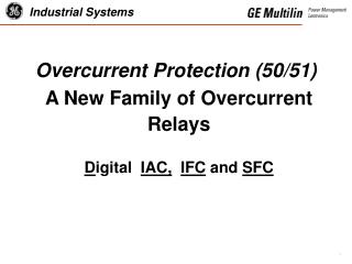Overcurrent Protection (50/51)