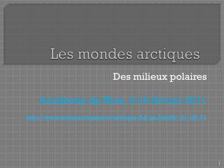 les mondes arctiques