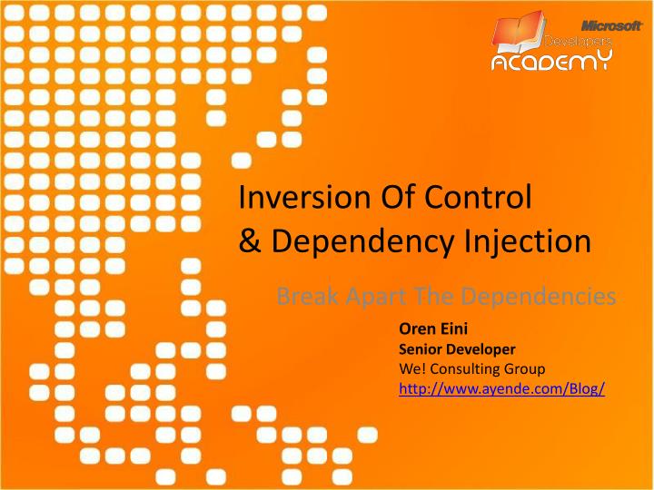 inversion of control dependency injection