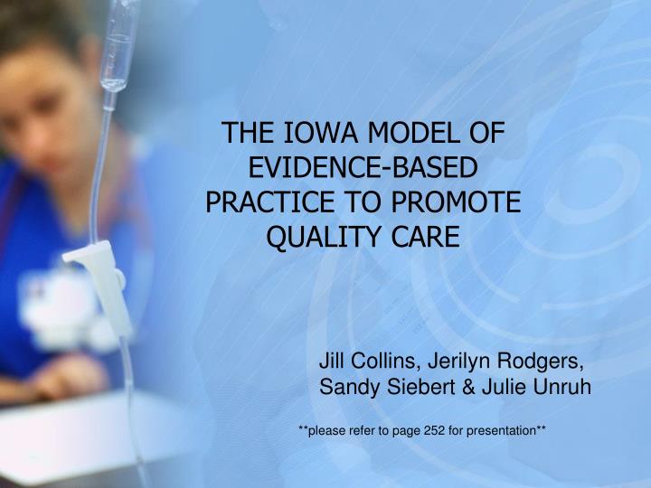 the iowa model of evidence based practice to promote quality care