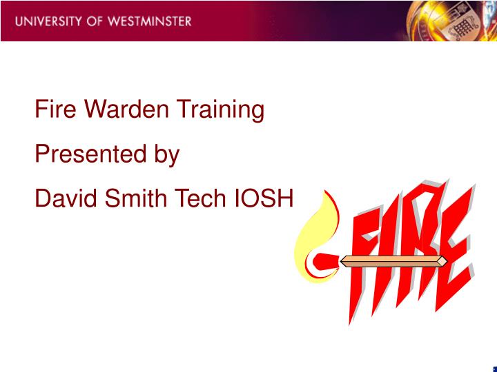 fire warden powerpoint training presentation