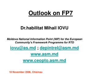 Outlook on FP7