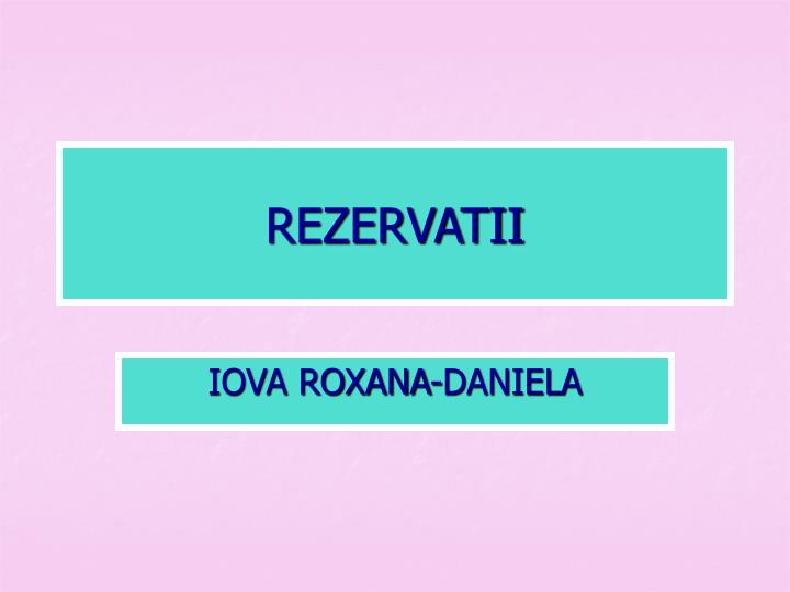 rezervatii