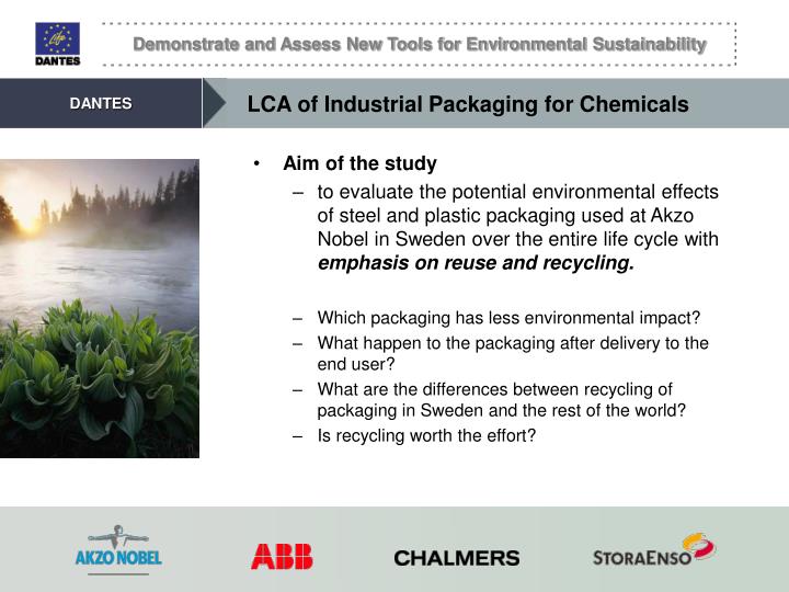 lca of industrial packaging for chemicals