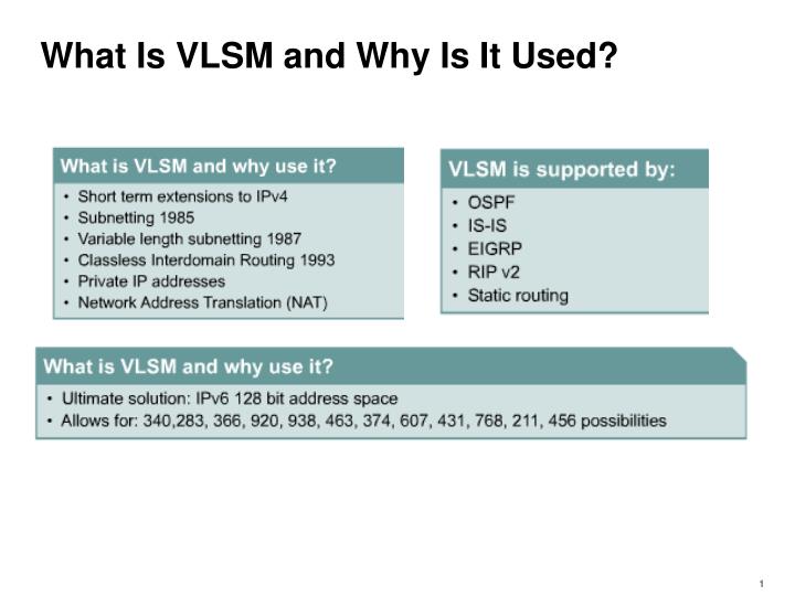 what is vlsm and why is it used