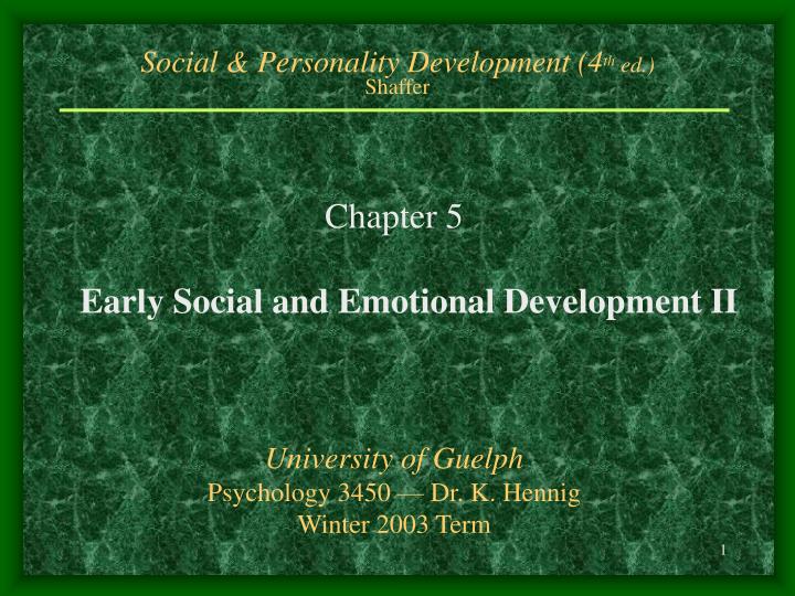 social personality development 4 th ed shaffer