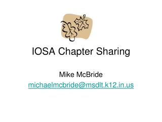 IOSA Chapter Sharing