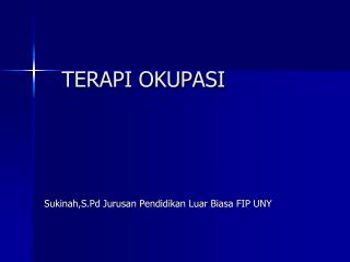 terapi okupasi