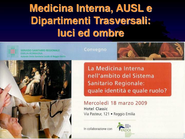 medicina interna ausl e dipartimenti trasversali luci ed ombre