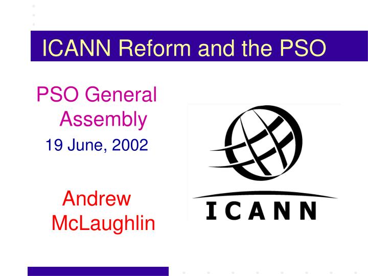 icann reform and the pso