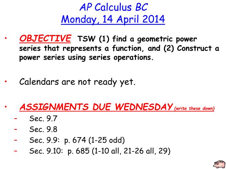 ap calculus bc monday 14 april 2014