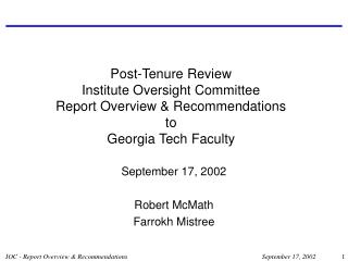 September 17, 2002 Robert McMath Farrokh Mistree