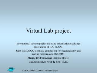 Virtual Lab project