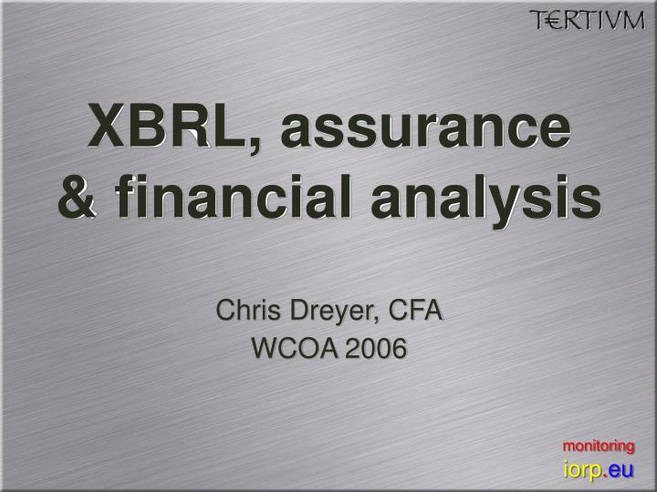 xbrl assurance financial analysis