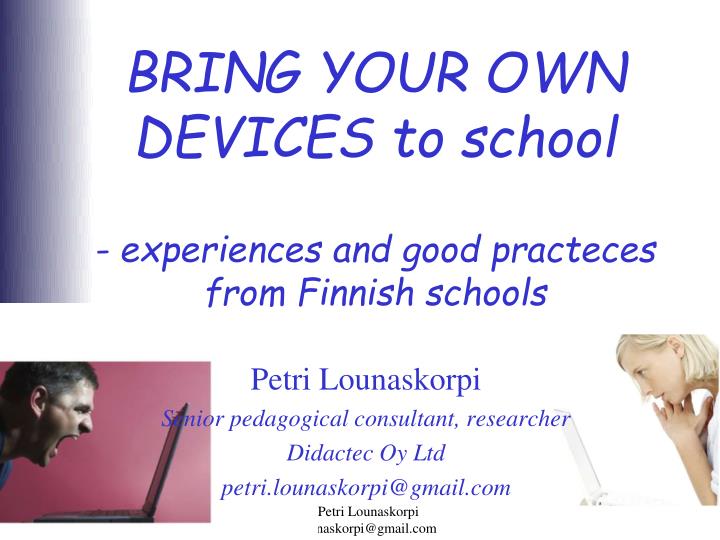 bring your own devices to school experiences and good practeces from finnish schools