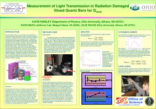 Measurement of Light Transmission in Radiation Damaged Glued Quartz Bars for Q weak