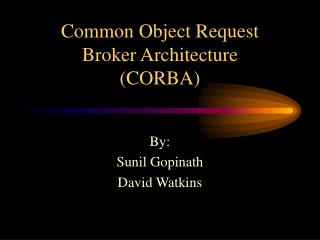 Common Object Request Broker Architecture (CORBA)