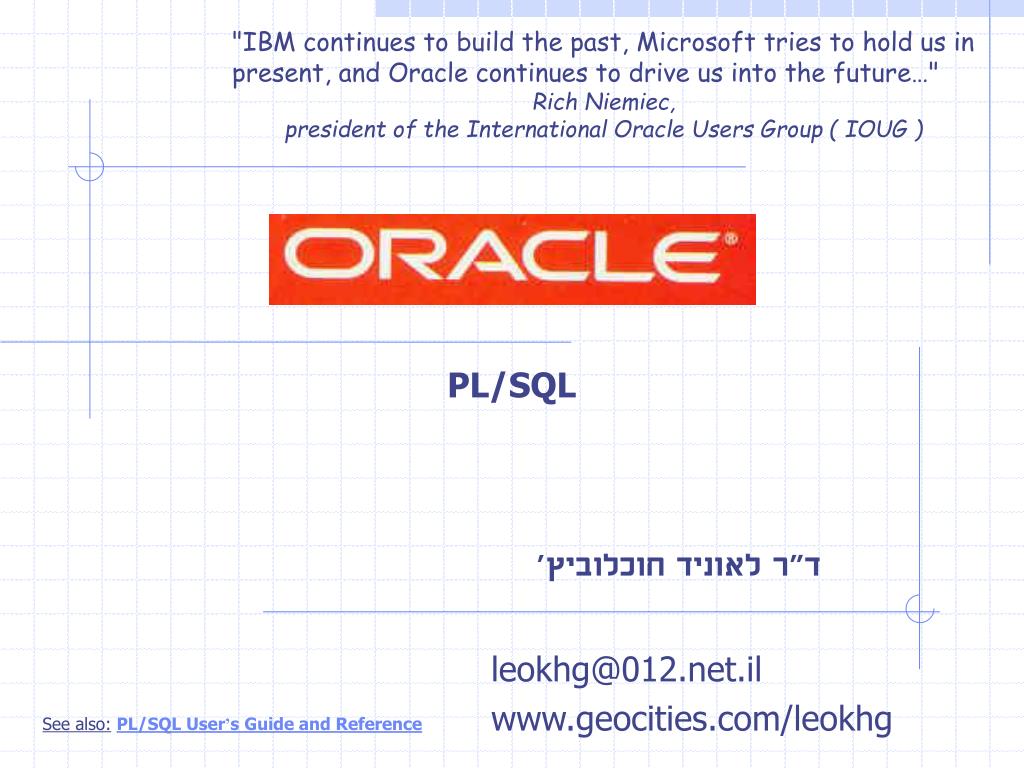 PPT - Enhancing Oracle Database Programming with PL/SQL Innovations ...