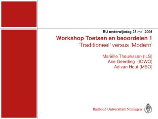 ru onderwijsdag 23 mei 2006