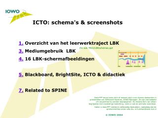 ICTO: schema's &amp; screenshots