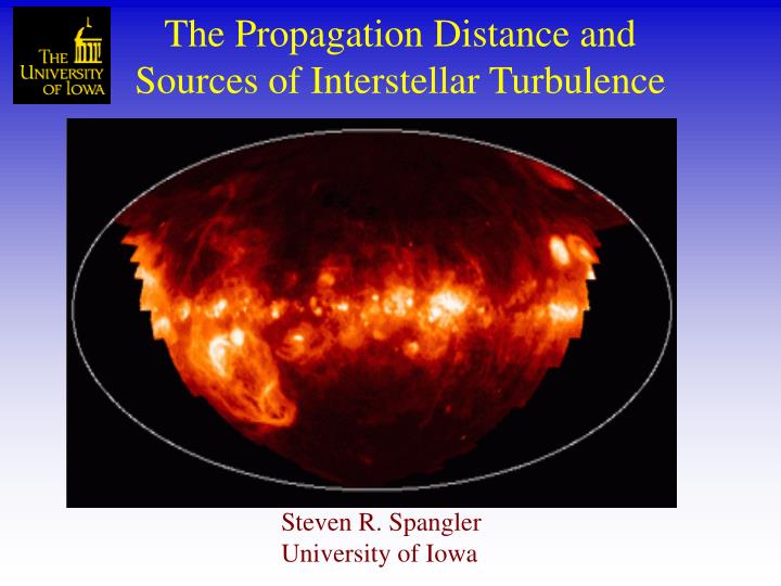 the propagation distance and sources of interstellar turbulence
