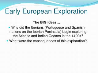 Early European Exploration