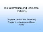 Ion Information and Elemental Patterns - slide 1