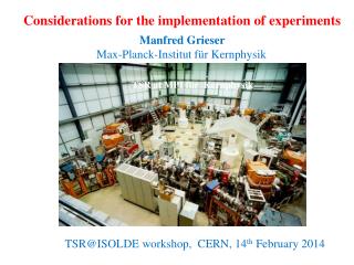 Considerations for the implementation of experiments