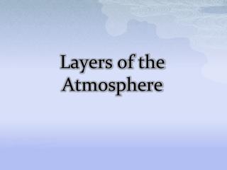 Layers of the Atmosphere