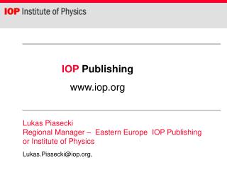 IOP Publishing iop