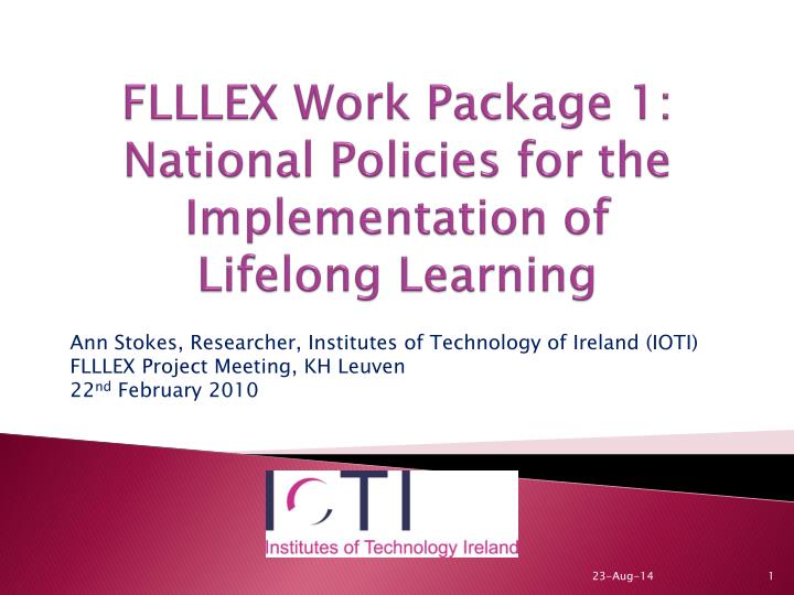 flllex work package 1 national policies for the implementation of lifelong learning