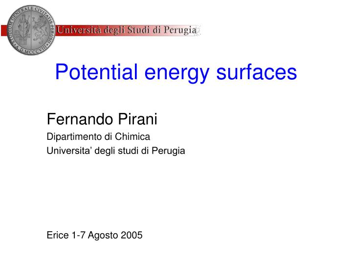 potential energy surfaces