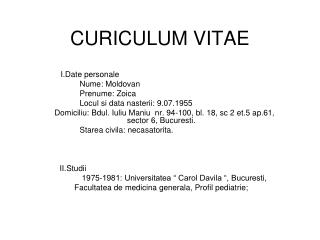curiculum vitae