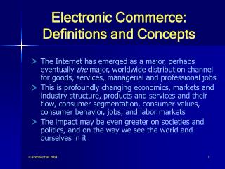 Electronic Commerce: Definitions and Concepts