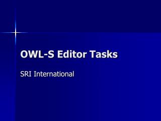 OWL-S Editor Tasks