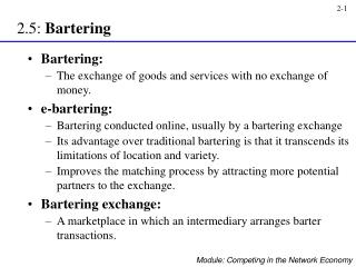 2.5: Bartering