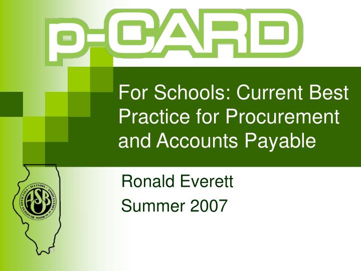 for schools current best practice for procurement and accounts payable