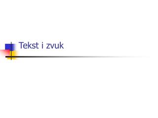 tekst i zvuk
