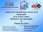 Analyse de l’usinabilité par mesure de la topographie de la surface usinée - slide 1