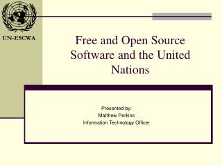 Free and Open Source Software and the United Nations