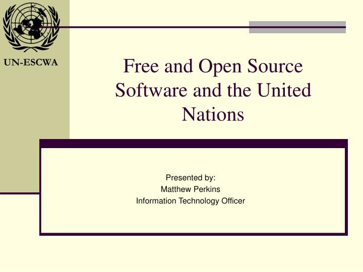 free and open source software and the united nations