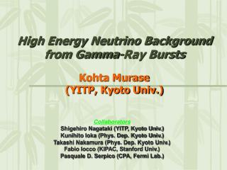 High Energy Neutrino Background from Gamma-Ray Bursts