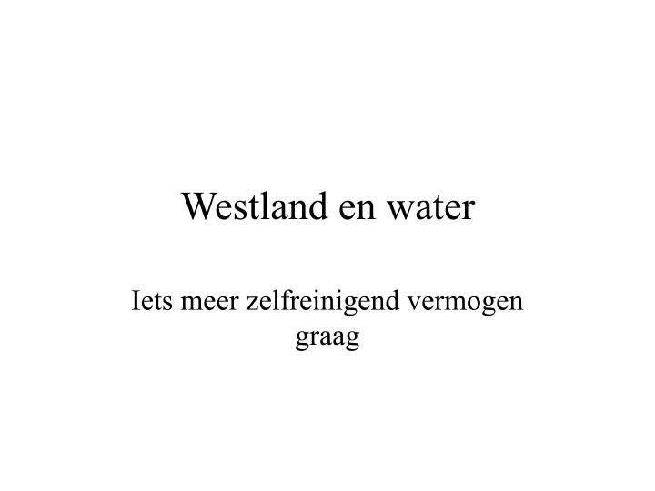 westland en water