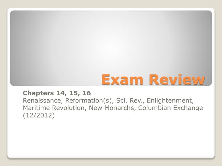 exam review