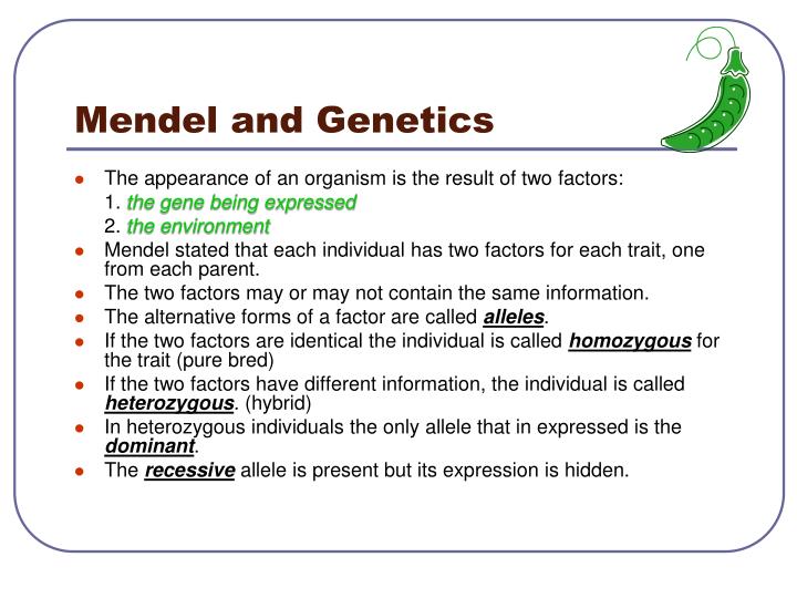 mendel and genetics