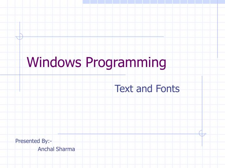 windows programming
